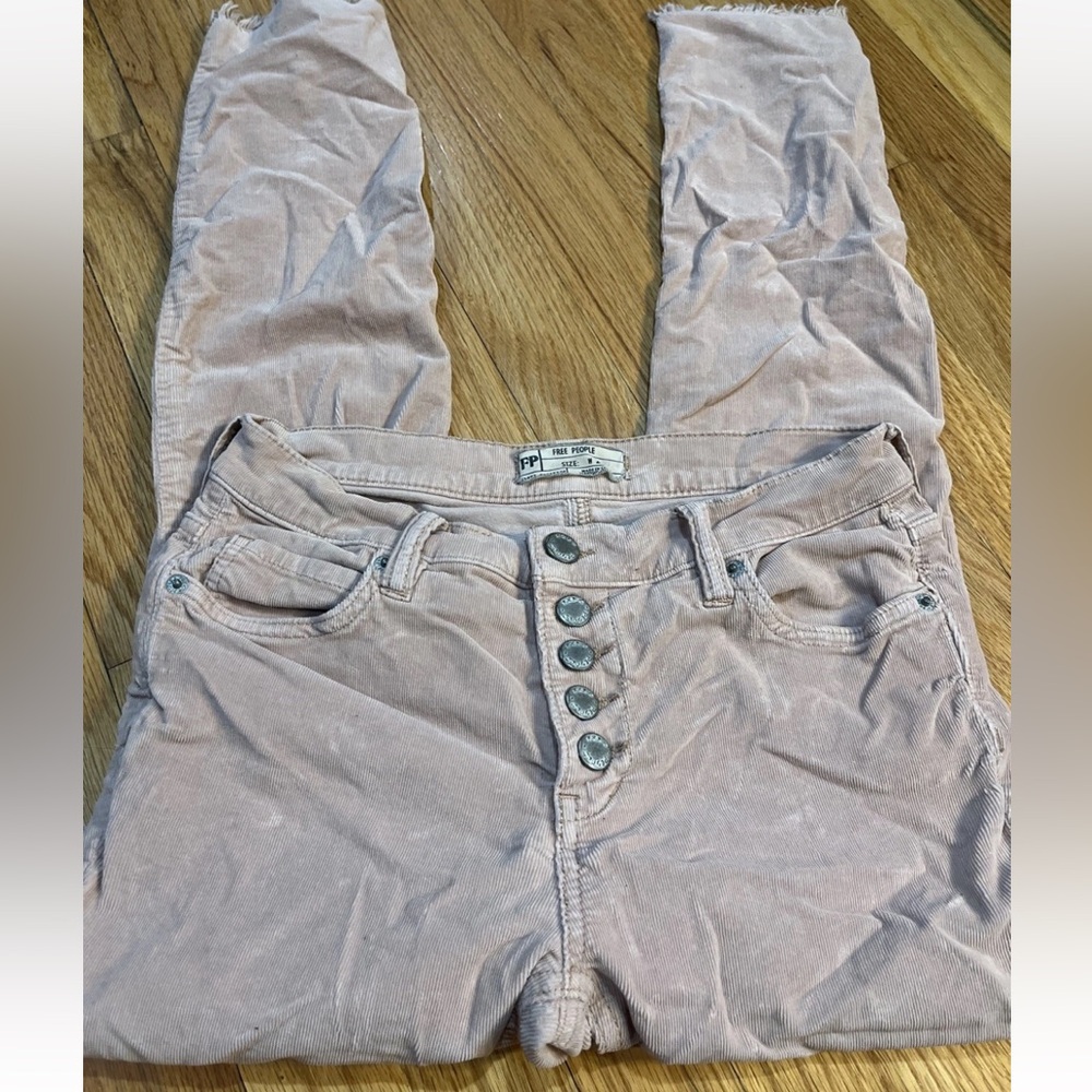Free People We the Free Sun Chaser Corduroy Skinny Pants Size 25 Lilac Pink